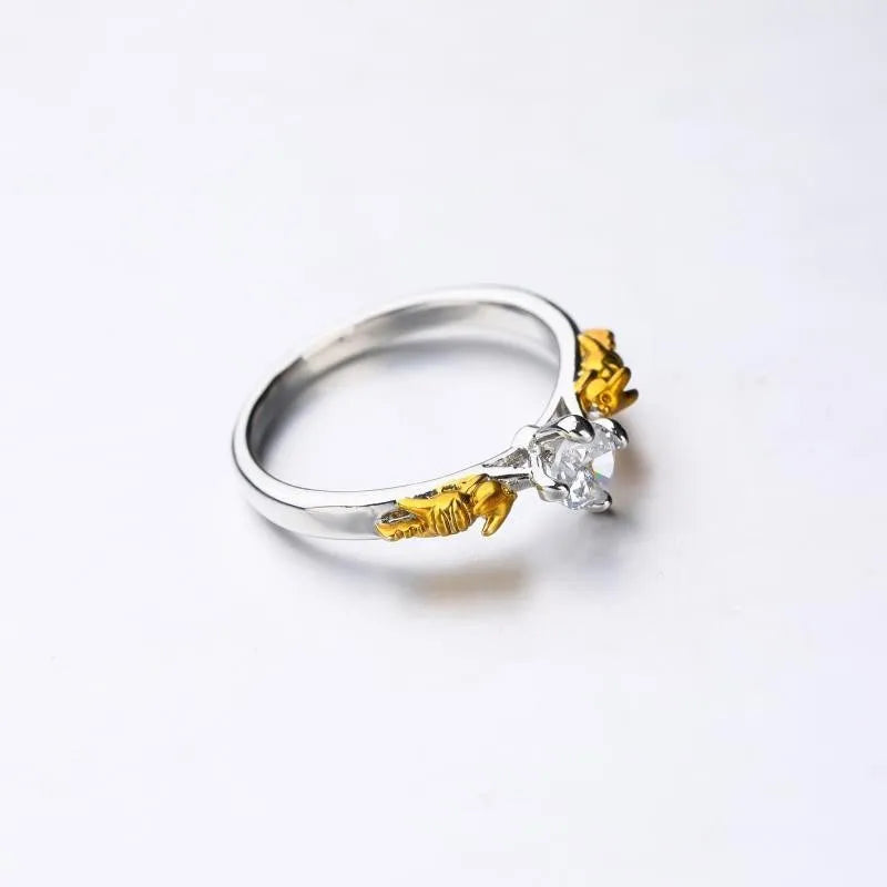 Black gold copper crown ring for cosplay jewellery in multiple sizes