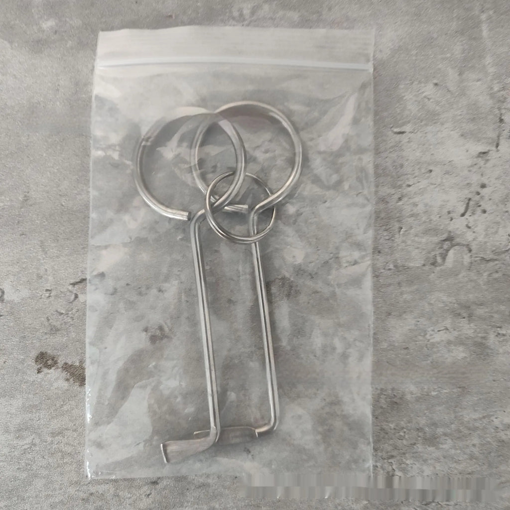 Two alloy steel wrench tools from a portable 2-piece universal tool set.