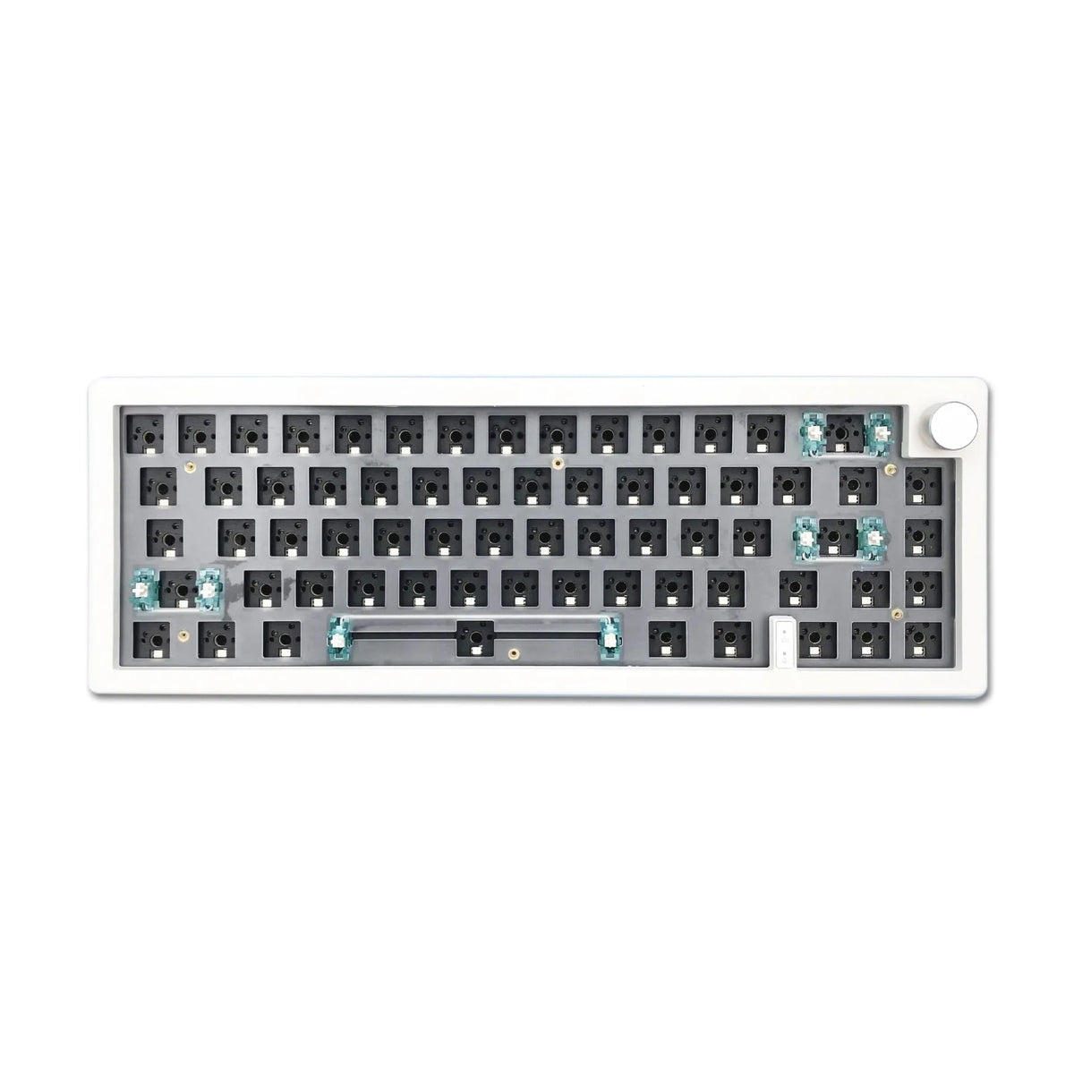 DIY mechanical keyboard kit with hot-swap PCB and RGB lighting in a choice of seven coloured ABS cases