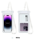 Floating PVC sponge waterproof phone bag for swimming, 6.8 inch capacity, solid colour, medium size