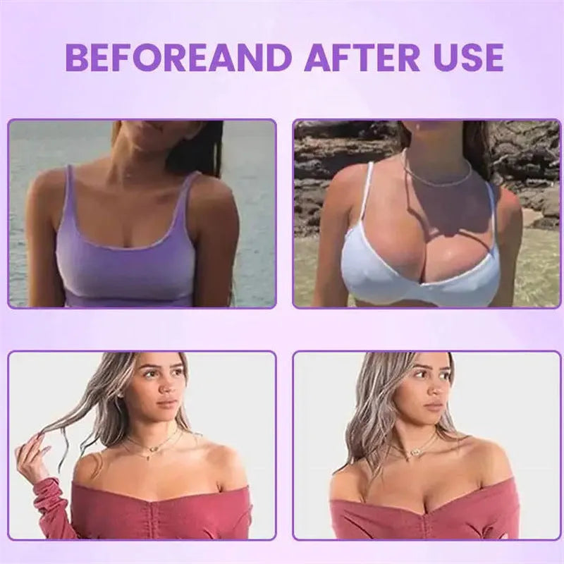 Silicone chest patch pair for body tightening and temporary cosmetic enhancement