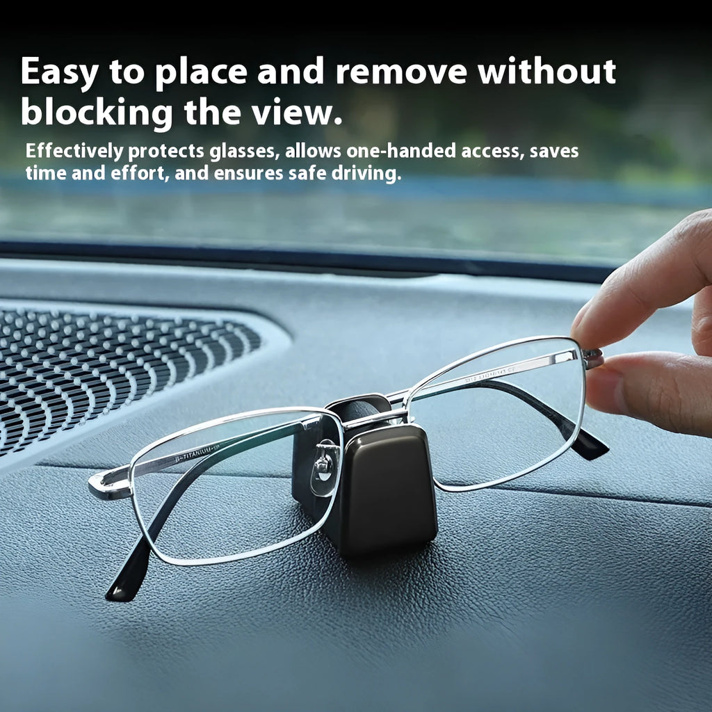 Car dashboard glasses clip nose pad in zinc alloy leather construction