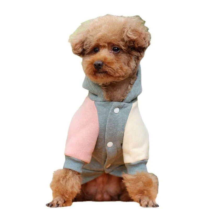 A brown cotton sweatshirt for a dog or cat, shown in size XL.