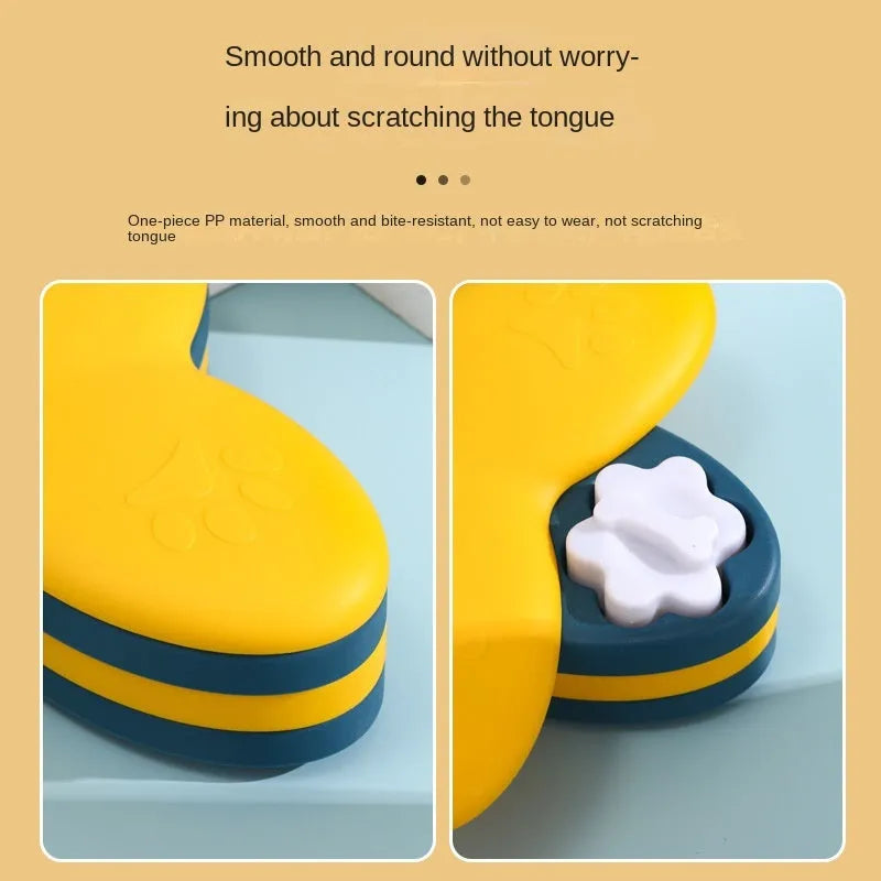 Green and yellow dog puzzle toy with rotatable treat dispenser and nine bone-shaped compartment covers