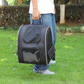 Outdoor portable backpack pet carrier in gray Oxford cloth with steel wire frame 35x28x42cm