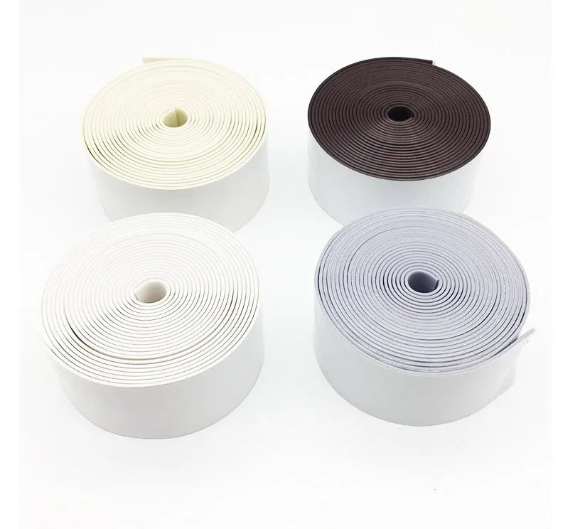 Roll of PVC waterproof mould-proof kitchen wall corner protection tape 3.8cm wide x 3.2m long in porcelain white