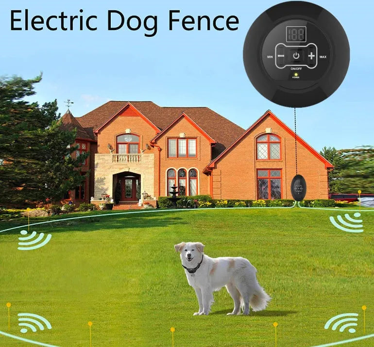 Pet wireless trainer and bark stop device with digital display transmitter and waterproof rechargeable receiver for dogs