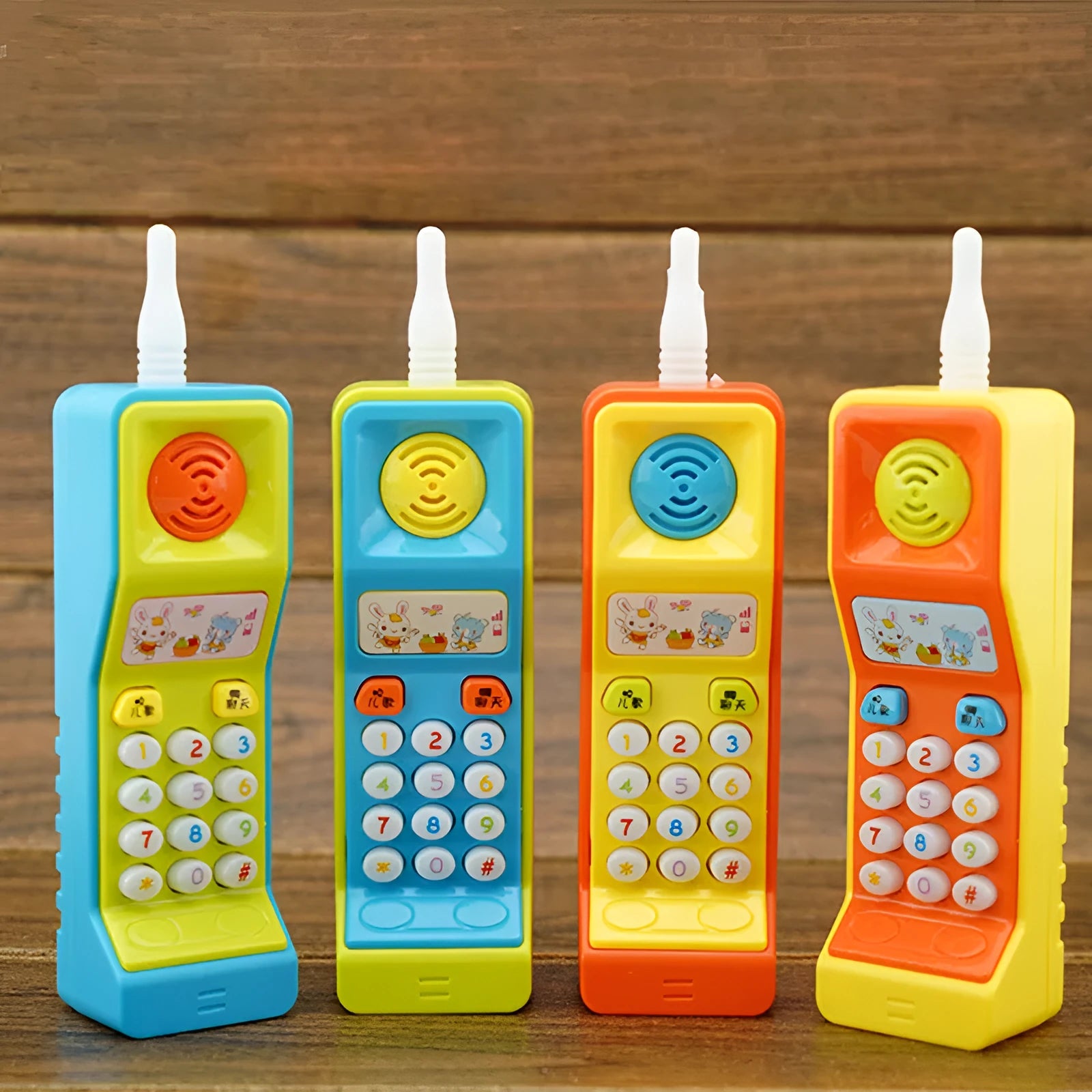 Children's electric sound and light educational toy with cartoon animal design and music features