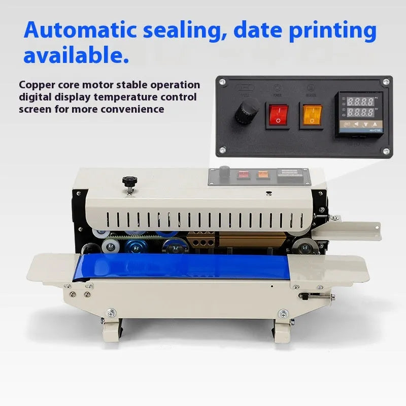 Handheld steel seal sealing machine with date printing capability for plastic bags