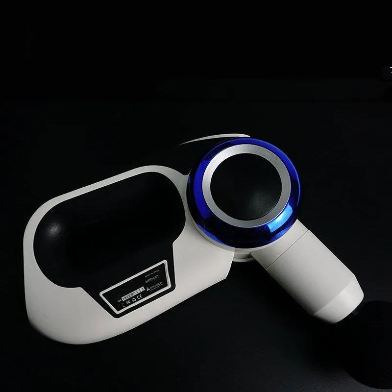White full body vibration massager with 6 massage heads and touch screen control