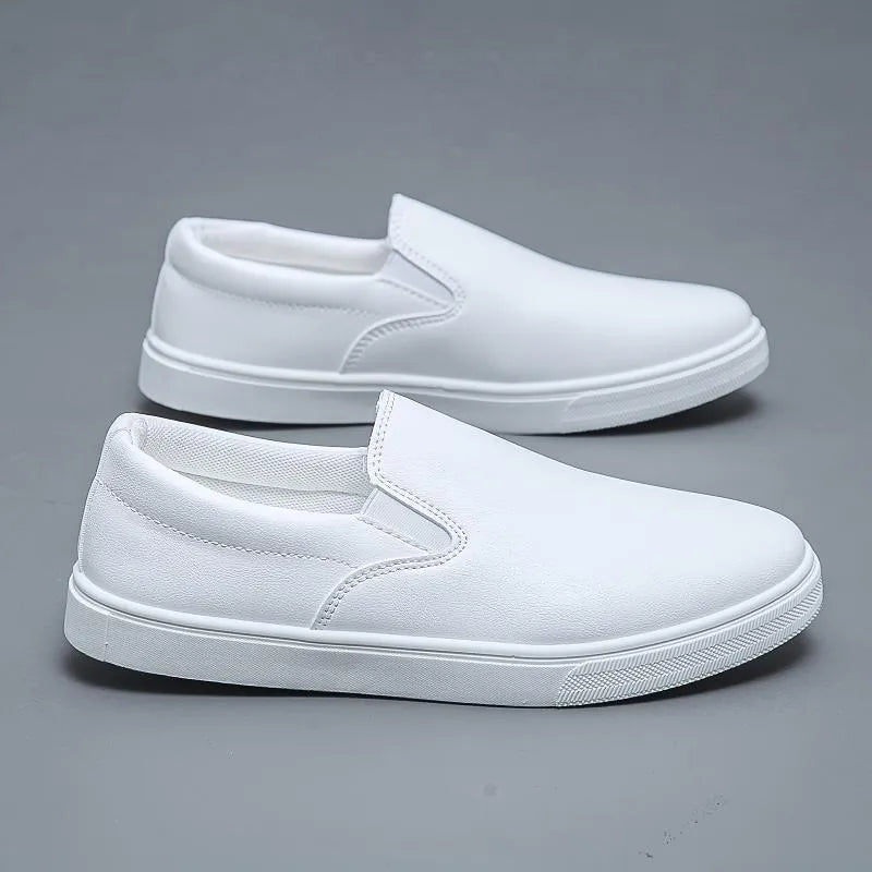 Brown slide bushing sneakers with non-slip plastic sole and high mouth design