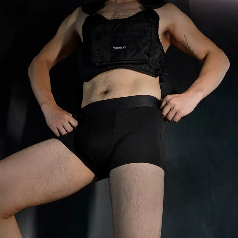 Men's solid colour cotton boxer shorts shown in black, white, silver grey, and light green.