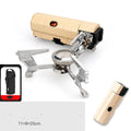 Green portable folding camping gas stove shown open for cooking and folded with its carry bag.