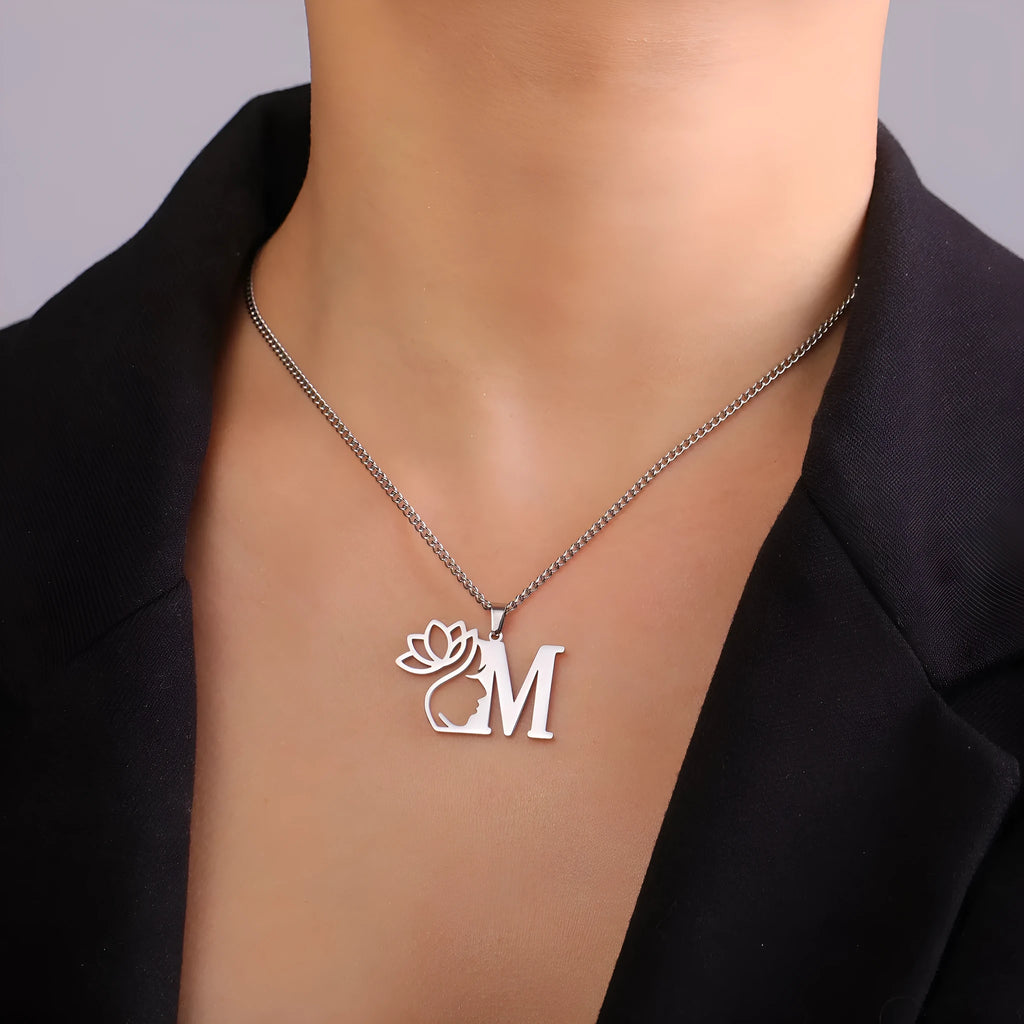 Stainless steel cross chain fashion necklace with pendant in gold or silver electroplated finish