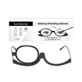 Makeup presbyopia glasses tool set with magnifying lenses in polycarbonate frame for close-up cosmetic application