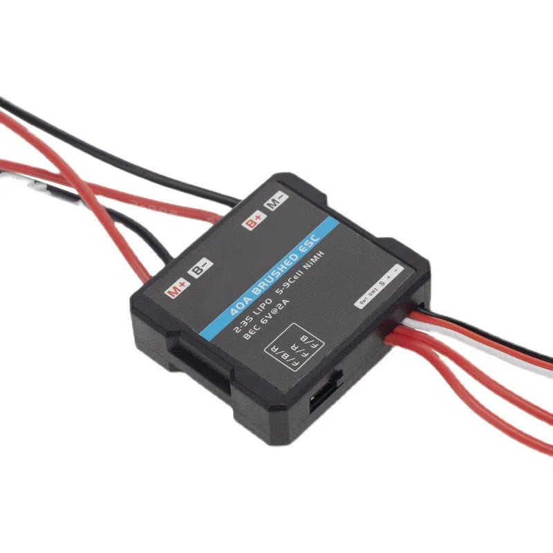 Small Boat 40A miniature brushed electronic speed controller (ESC) for RC models in colour G500.