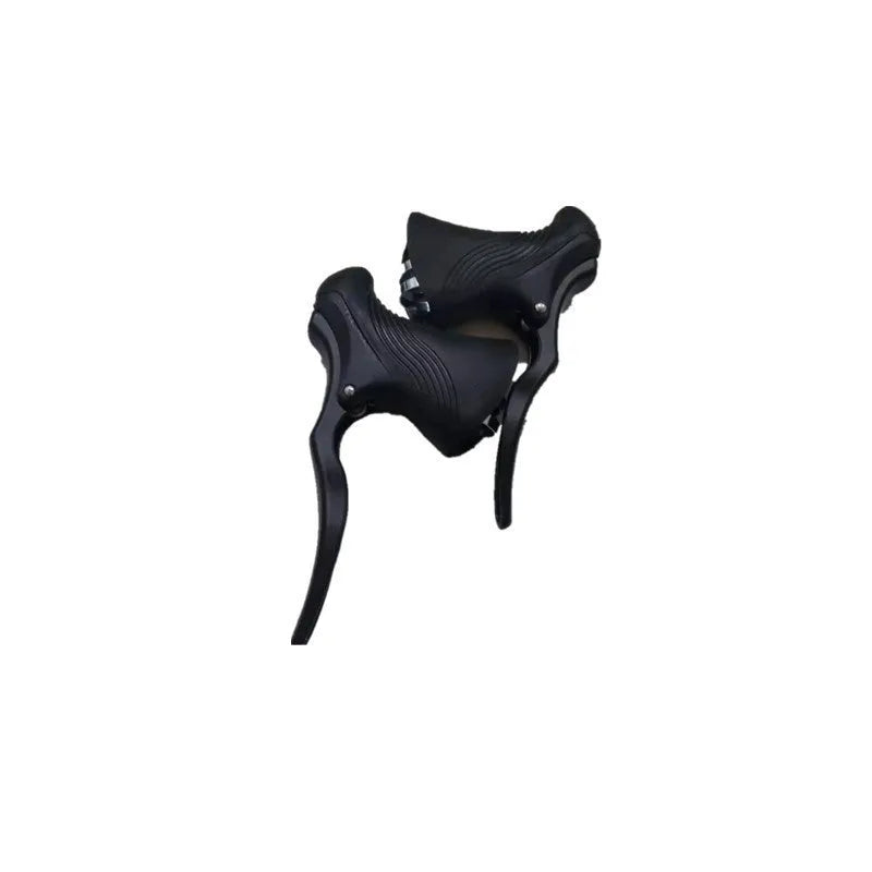 Aluminum alloy road bicycle brake handles in black and black silver colour options