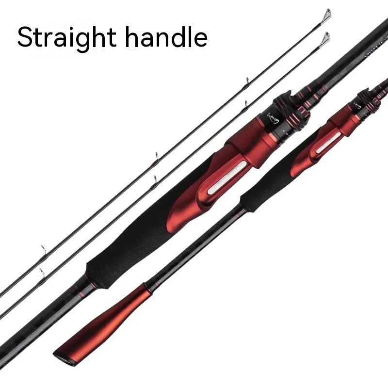 Carbon ultralight lure fishing rod with straight handle and pikestaff style options in 2.1m and 2.4m lengths