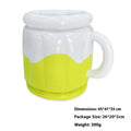 Yellow inflatable PVC ice bucket for outdoor parties and beach use