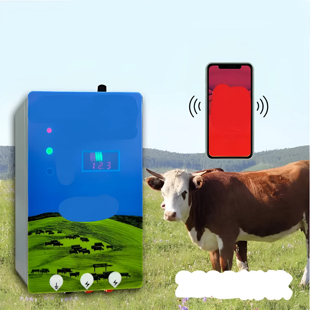 Pasture electronic host high voltage pulse breeding grid fence system with alarm components