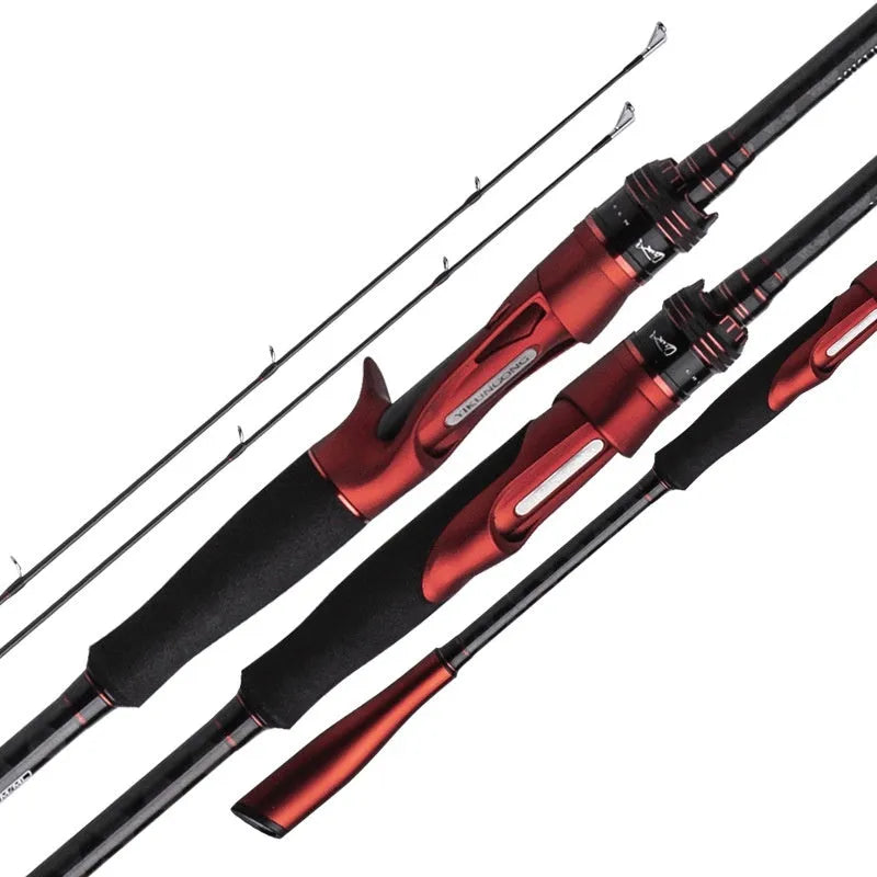 Carbon ultralight lure fishing rod with straight handle and pikestaff style options in 2.1m and 2.4m lengths