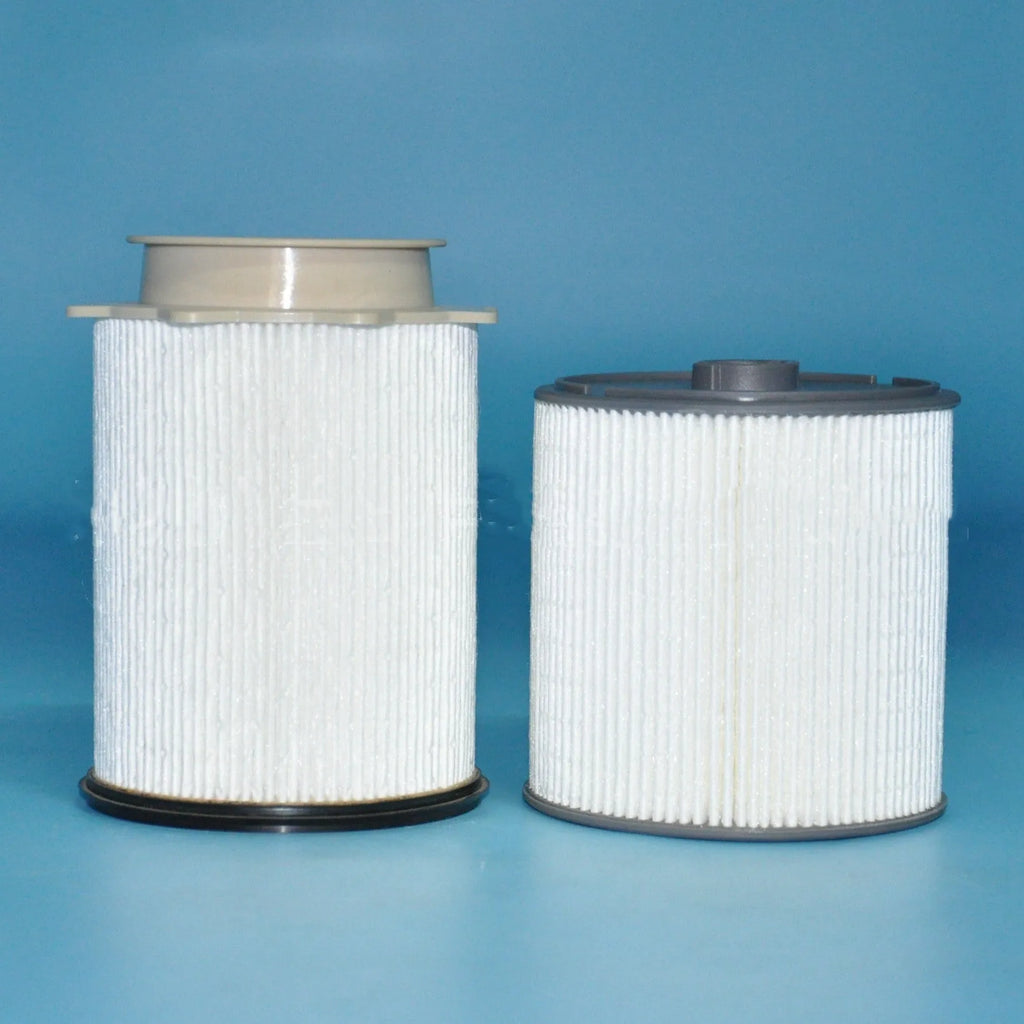 White diesel fuel filter kit for RAM 1500-5500 vehicles with chemical fibre filter element