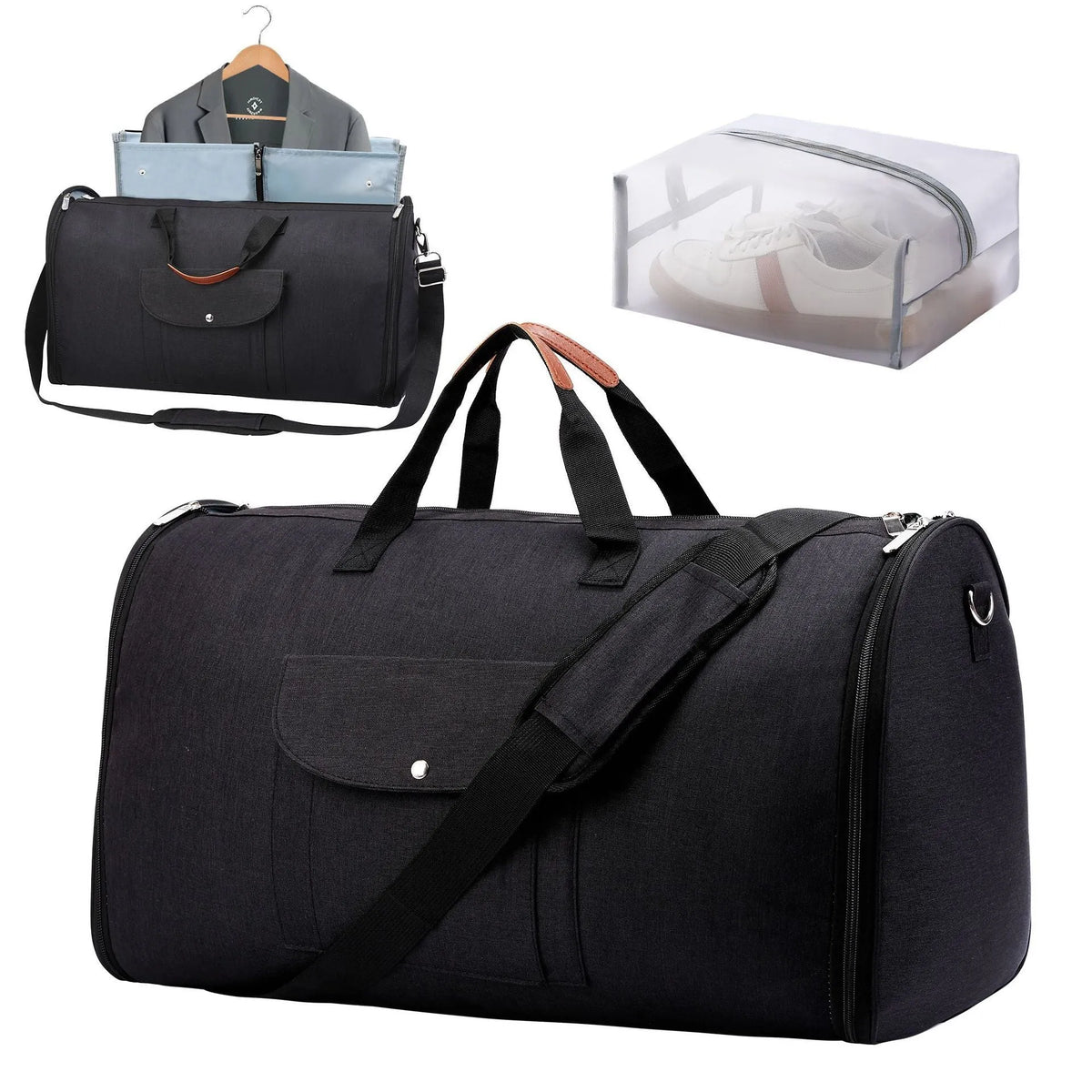 Folding multifunctional luggage duffel bag in Oxford cloth with 36-55L capacity
