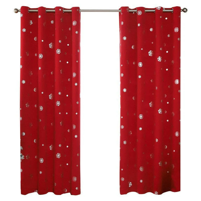 Snowflake pattern shade cloth curtain in polyester fabric with high shading properties