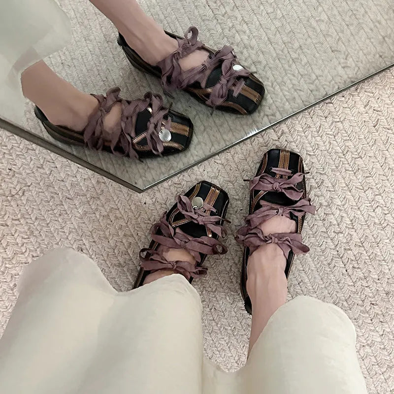 Women's Mary Jane flat bottom sports shoes in solid black artificial PU with square toe and flat heel