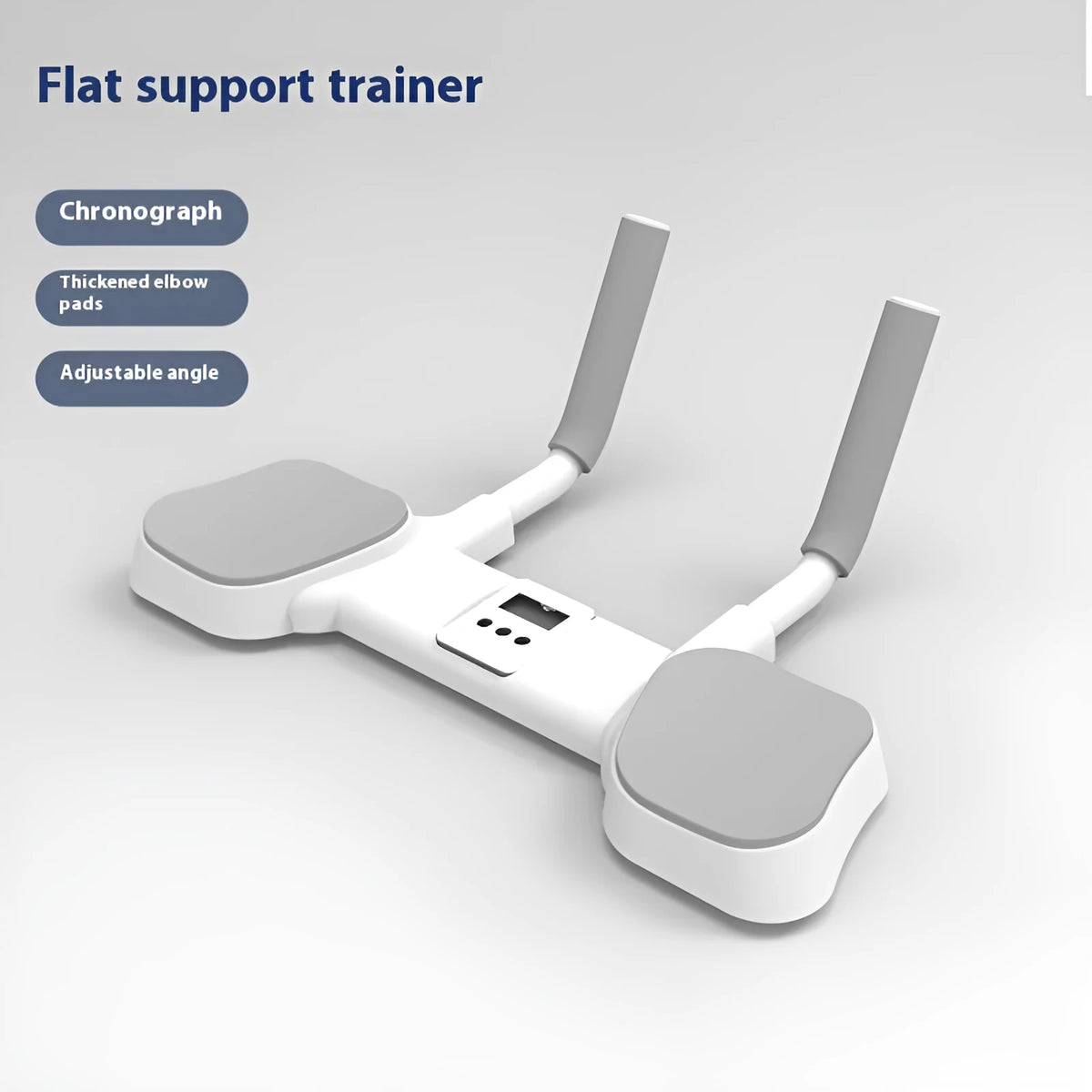 White multi-functional flat support trainer made from alloy aluminium and ABS plastic for home fitness.