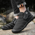 Men's waterproof cotton snow boots with non-slip rubber soles and artificial plush lining