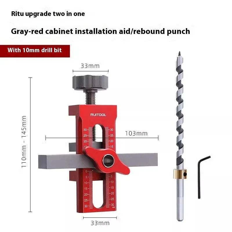 Aluminium alloy cabinet door installation aid tool for woodworking projects