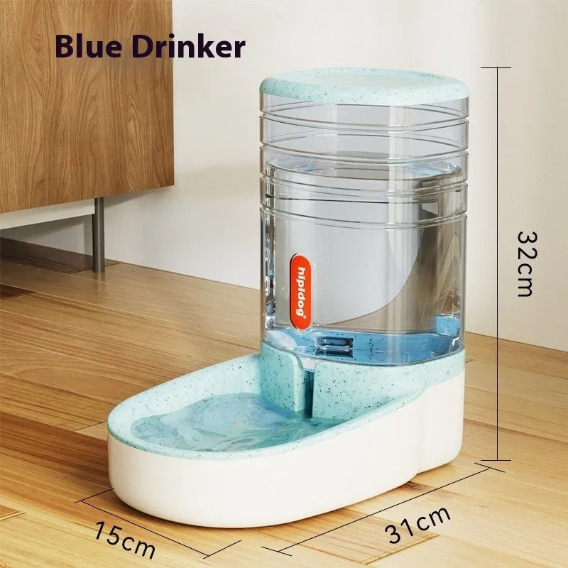 Automatic pet drinker fountain feeder 3.8L large capacity for cats dogs in blue grey pink green colours