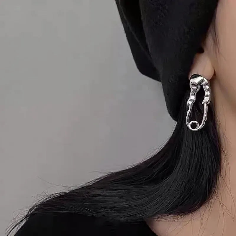 Asymmetric heart tassel drop earrings in alloy with electroplated finish, fruit shape, for women