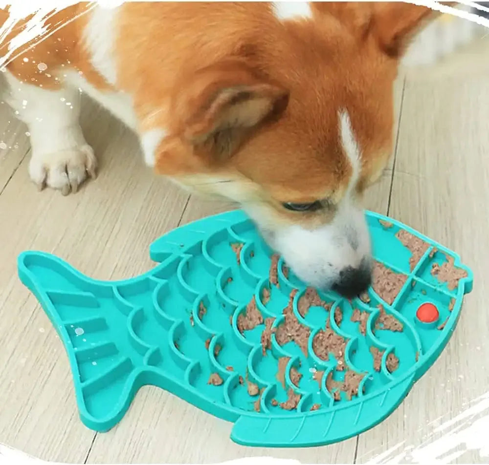Silicone lick mat slow feeder for dogs and cats, 24.5 x 19 cm, in blue, green, or grey