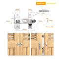 90-degree black carbon steel buckle lock with flat stainless steel shackle for sliding doors