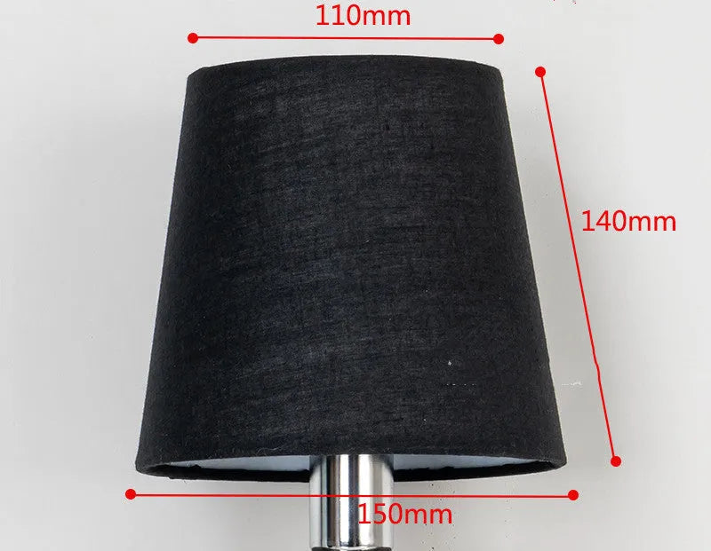 Modern minimalist fabric lampshade in a choice of colours on a simple lamp base
