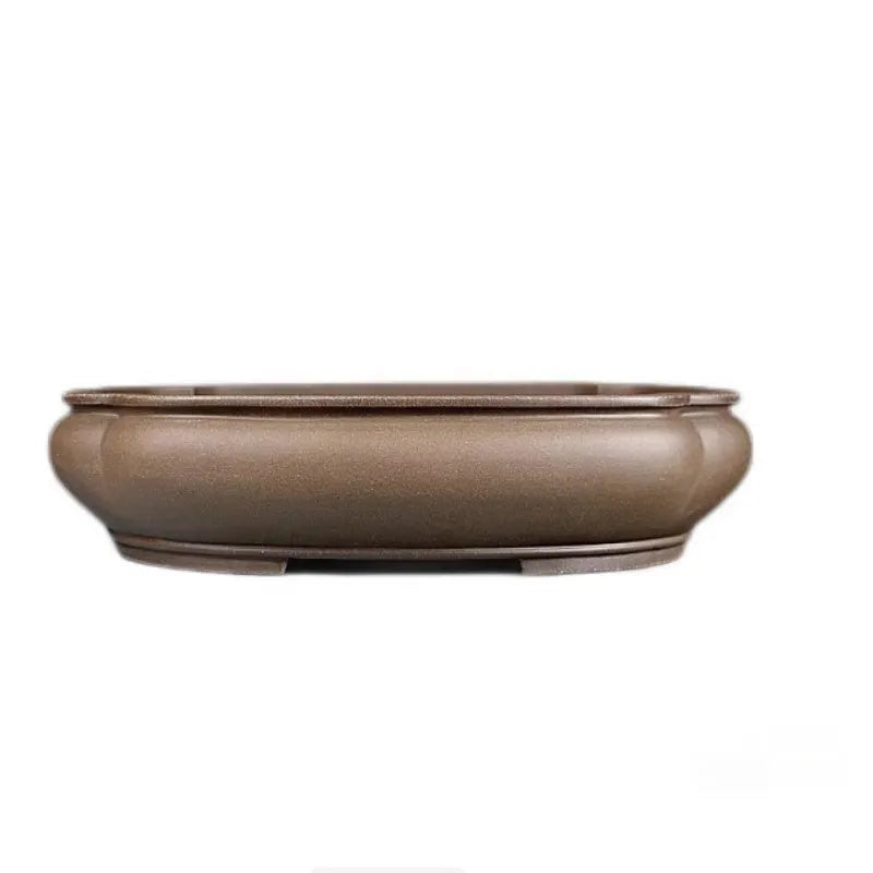 Handmade antique Pukou papaya-shaped purple clay flower pot