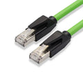 Gaorou Super Category 6 Gigabit double-shielded network cable in black with RJ45 connectors