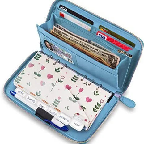 PU leather anti-theft RFID blocking card holder wallet showing colour options