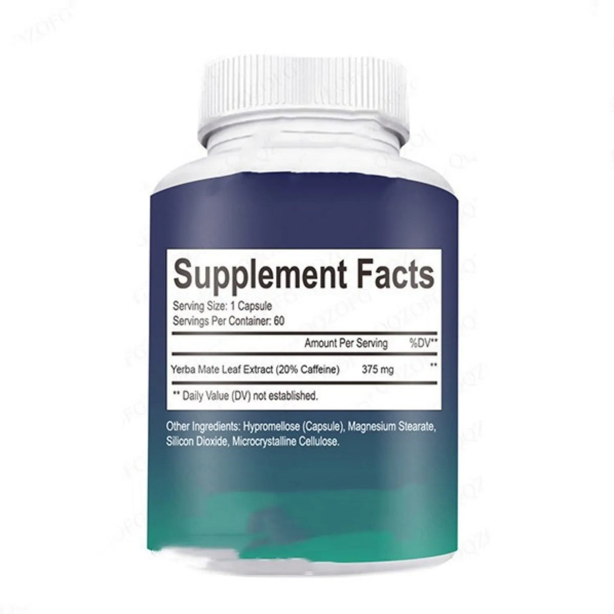 Bottle containing 60 vitamin capsules with normal temperature storage instructions
