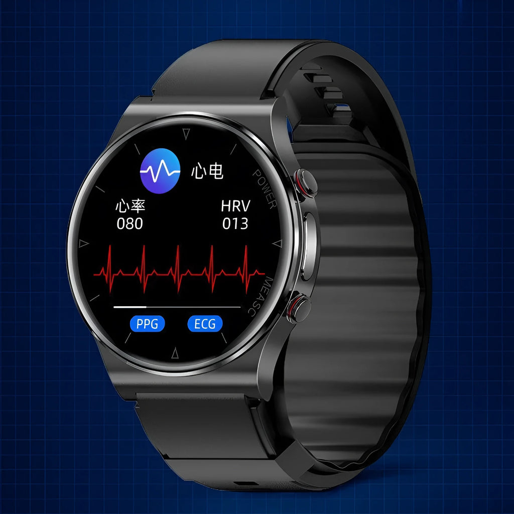 Sleep Health Multi-sport Smart Watch in P70 Black with tempered glass display and TPU strap