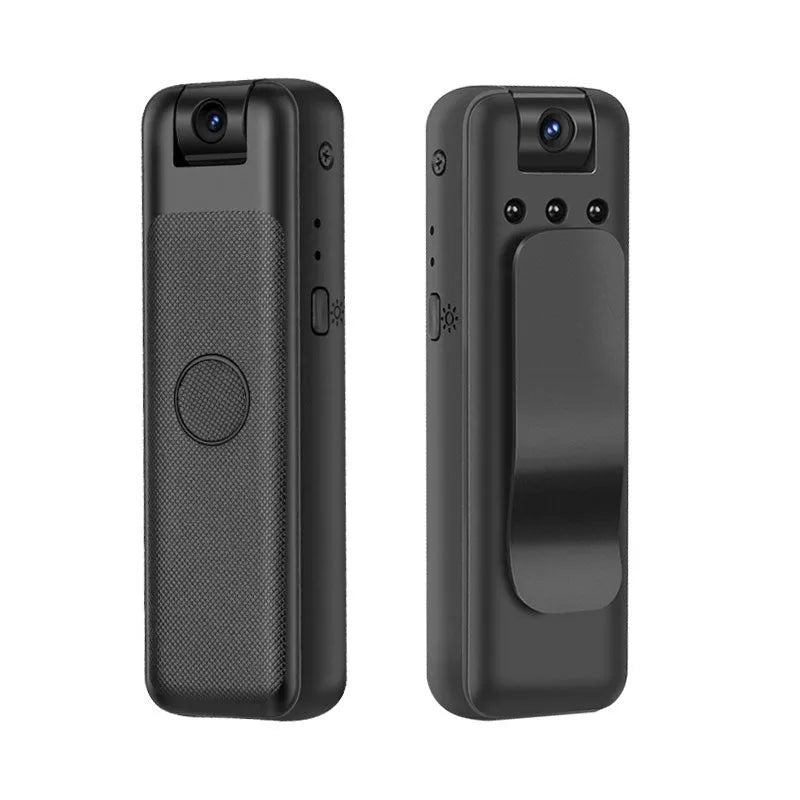 Black back splint WIFI surveillance camera with USB type-C cable on a desk.