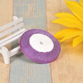 Green onion coloured polyester ribbon with gold and silver wire patterns on 25-yard roll