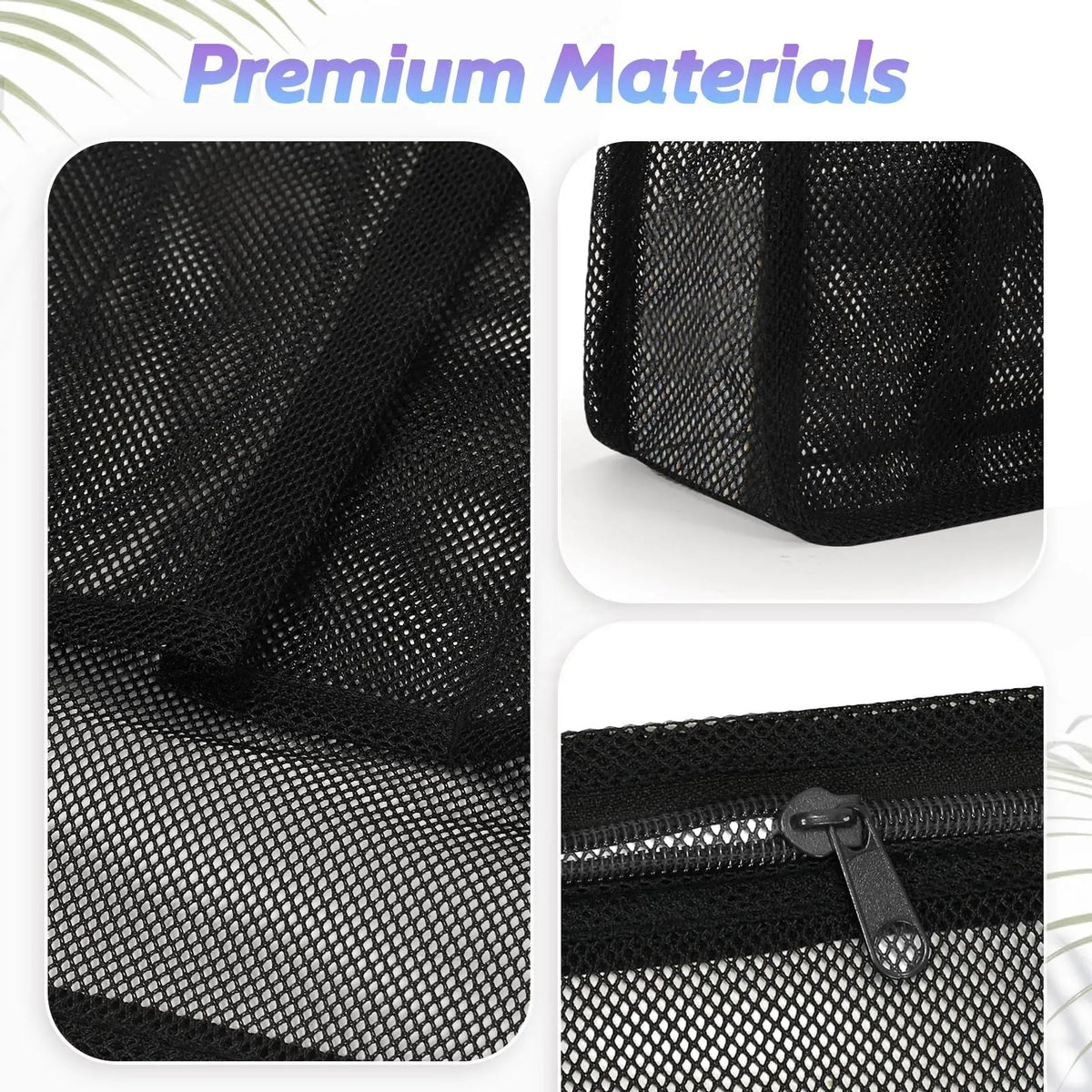 Black and pink large capacity polyester swimming gym bag with mesh pockets and dry wet separation compartments.