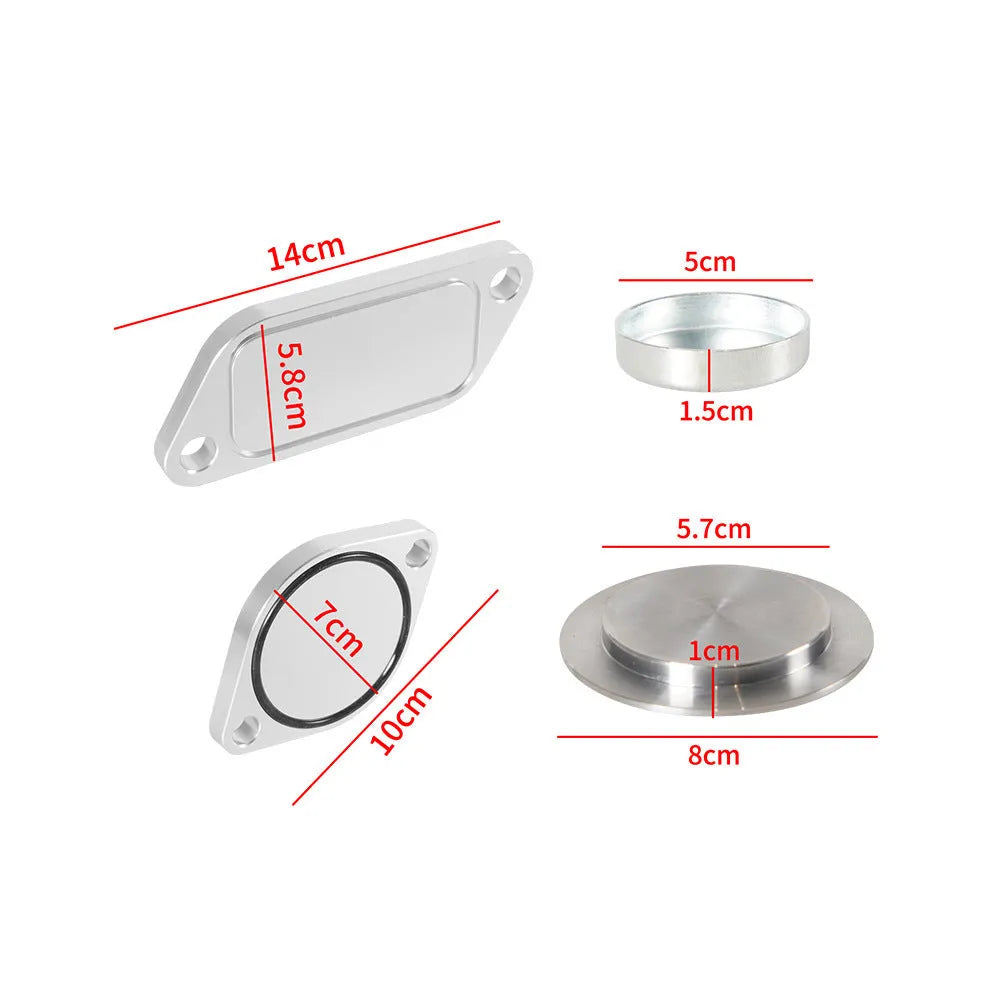 Silver aluminium alloy valve cover for automotive Cooler Exhaust Gas Recirculation systems