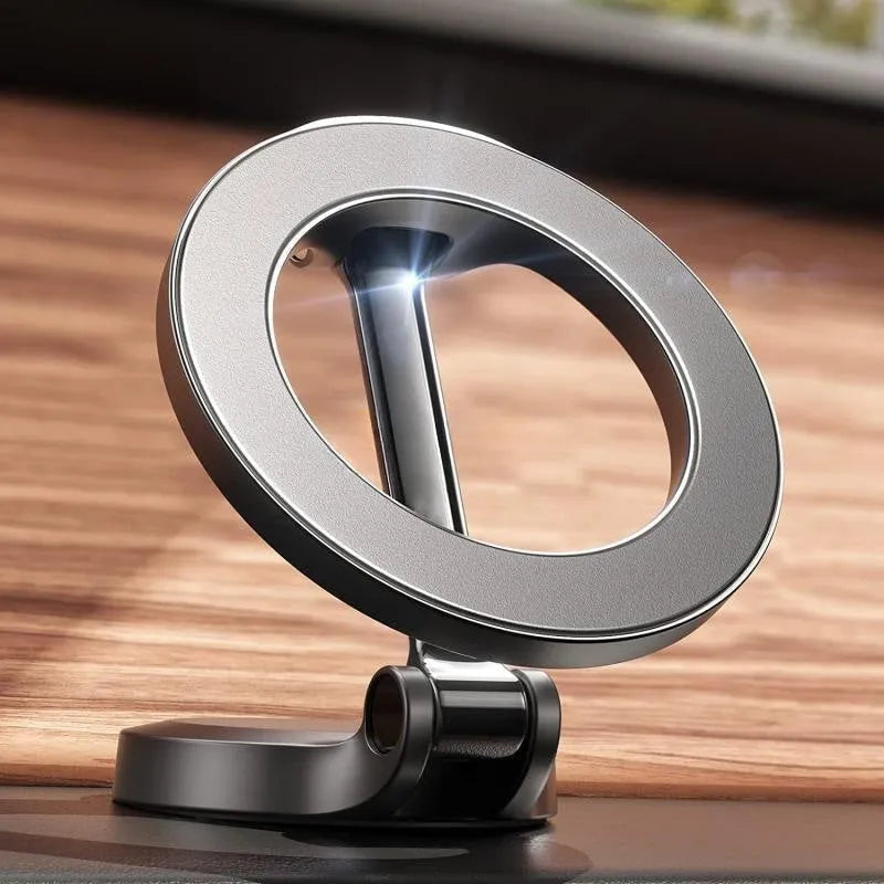 Foldable all-metal magnetic car phone mount for dashboard use in Qian Colour