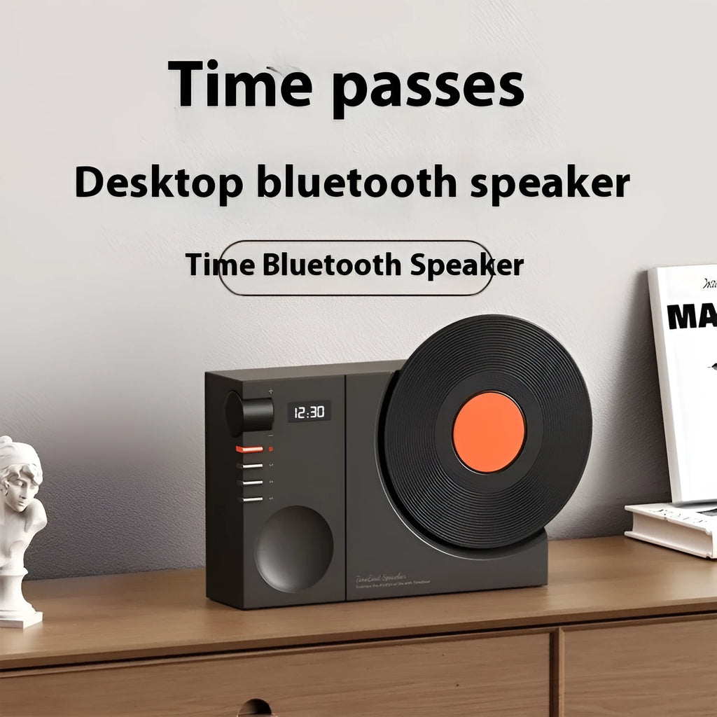 Mini Bluetooth speaker in Obsidian Black, Ivory White, Coral Pink or Plum Green with gift accessories