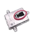 Metal car headlight ballast unit showing its rectangular shape and dimensions.