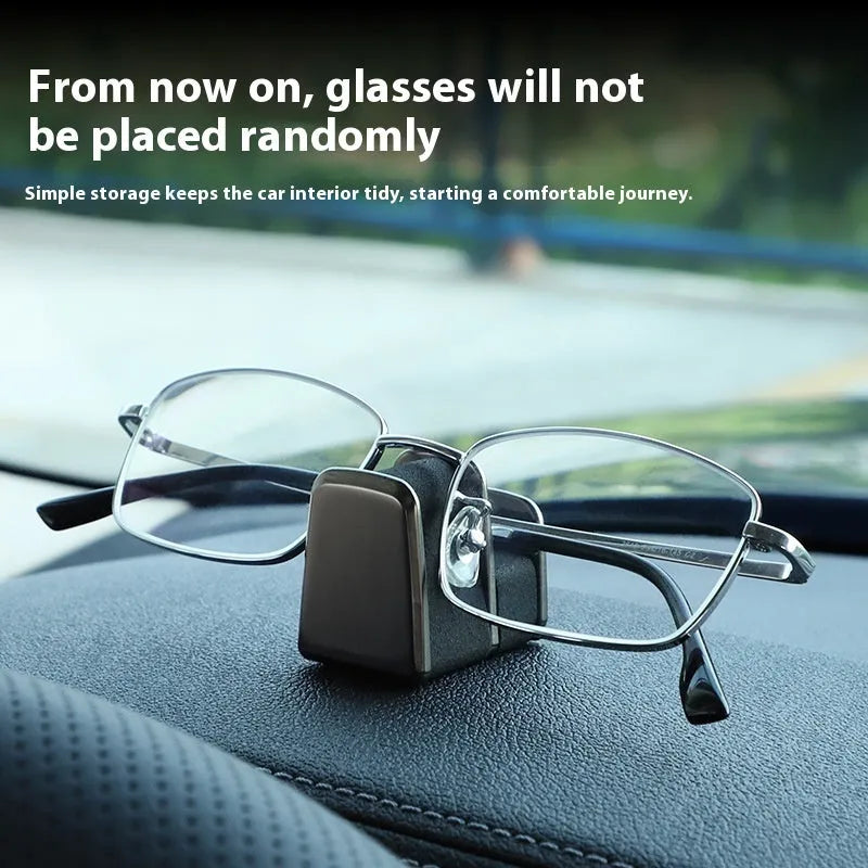 Car dashboard glasses clip nose pad in zinc alloy leather construction